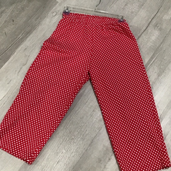 Cathy Daniels Red Pants with White Polka Dots - Picture 1 of 2